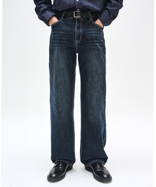 DECET（デケト）の「Dawn Semi Wide Jeans DCPT002DBlueB（デニムパンツ・レディース・その他・26/28/30/32/34）」の2枚目の写真