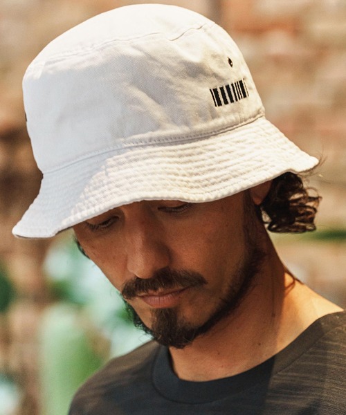mko13330-Barcode Embroidery Bucket Hat バケットハット(F26S350