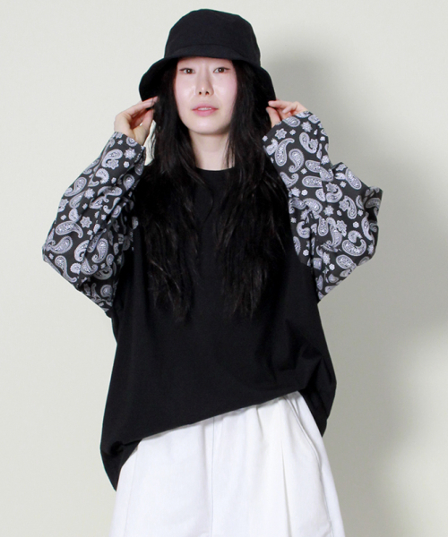 DEMARC(ドゥマーク)の「ペイズリー ルーズフィット 長袖Tシャツ ブラック(Tシャツ/カットソー・レディース・その他・MEDIUM/LARGE)」の12枚目の写真