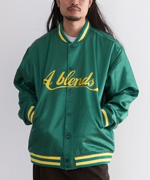 A blends（エイブレンズ）の「A blends サテン スタジアムジャンパー（スタジャン）」