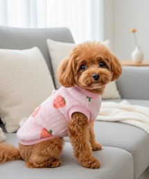 IO（イオ）（イオ）の「IO Select / ペット服 リードフック付き いちご柄 フリース YWG-0011（ペットウェア）」