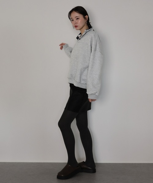 J by blue(ジェイバイブルー)の「裏起毛バイカラースウェット(スウェット・レディース・グレー/アイボリー/ネイビー・MEDIUM)」の21枚目の写真