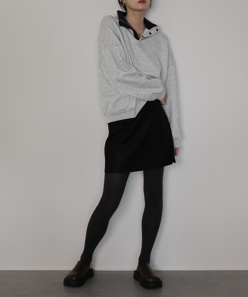 J by blue(ジェイバイブルー)の「裏起毛バイカラースウェット(スウェット・レディース・グレー/アイボリー/ネイビー・MEDIUM)」の20枚目の写真