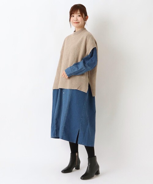 one'sterrace(ワンズテラス)の「ハイネックプルオーバーベスト(ベスト・レディース・グレー系4/ブラウン系8/グレー系その他7・02)」の14枚目の写真
