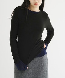 CLANE（クラネ）の「SHEER LAYERED CUT TOPS（Tシャツ/カットソー・レディース）」