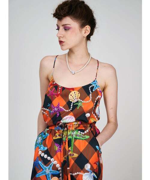 GREEDILOUS（グリディアス）の「オーシャンチェックプリントストラップタンクトップ（Tシャツ/カットソー・レディース・その他・SMALL/MEDIUM/LARGE/X-SMALL）」の3枚目の写真