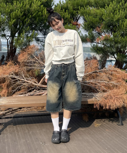 GCLIP（ジクリップ）の「ワンタックバミューダデニムショーツハーフショートパンツ_[ヴィンテージブルー]（その他パンツ・メンズ・ブルー・36/34/32/28/30）」の8枚目の写真