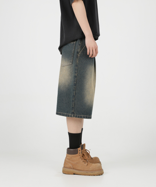 GCLIP（ジクリップ）の「ワンタックバミューダデニムショーツハーフショートパンツ_[ヴィンテージブルー]（その他パンツ・メンズ・ブルー・36/34/32/28/30）」の10枚目の写真