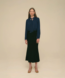 ICE GARDEN A.508（アイス ガーデン エイオーゴンパル）の「Mermaid Maxi Satin Skirt_Black（スカート）」