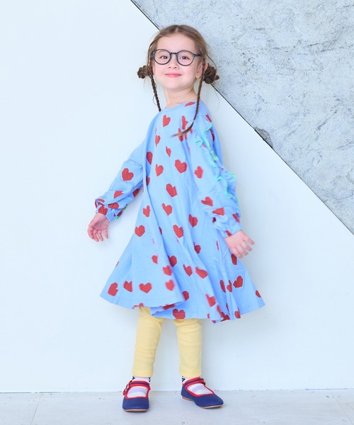 MARKEY'S（マーキーズ）の「ソウガラフリルスリーブワンピース（ワンピース・キッズ・ブルー系その他/ピンク系その他/ベージュ系その他・100/90/120/110/150/140/130）」の10枚目の写真