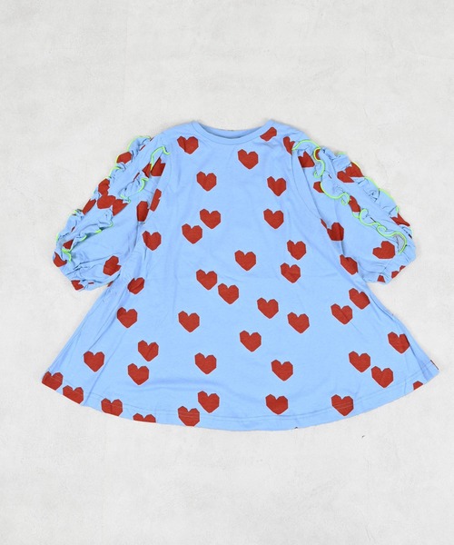 MARKEY'S（マーキーズ）の「ソウガラフリルスリーブワンピース（ワンピース・キッズ・ブルー系その他/ピンク系その他/ベージュ系その他・100/90/120/110/150/140/130）」の4枚目の写真