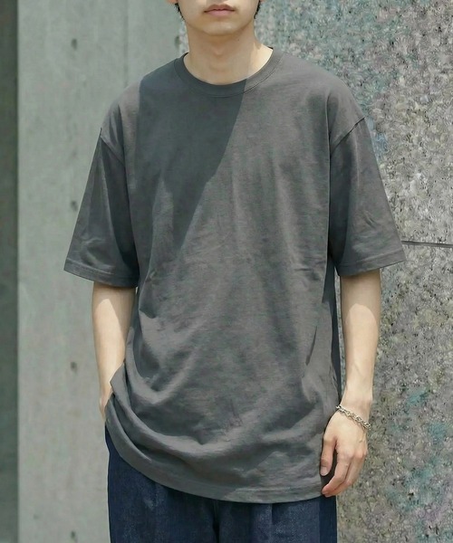 MAISON CLUB(メゾンクラブ)の「【MAISON CLUB】Premium Cotton Over Size Tee オーバーサイズTee プレミアムコットン100% WILL(Tシャツ/カットソー・メンズ・ブラック/グレー/ホワイト/ネイビー/ブラウン/グリーン/ヘザーグレー/カーキ/グレイッシュベージュ・L/M/S/XL)」の3枚目の写真