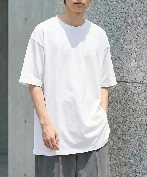 MAISON CLUB(メゾンクラブ)の「【MAISON CLUB】Premium Cotton Over Size Tee オーバーサイズTee プレミアムコットン100% WILL(Tシャツ/カットソー・メンズ・ブラック/グレー/ホワイト/ネイビー/ブラウン/グリーン/ヘザーグレー/カーキ/グレイッシュベージュ・L/M/S/XL)」の2枚目の写真