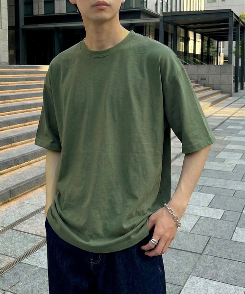 MAISON CLUB(メゾンクラブ)の「【MAISON CLUB】Premium Cotton Over Size Tee オーバーサイズTee プレミアムコットン100% WILL(Tシャツ/カットソー・メンズ・ブラック/グレー/ホワイト/ネイビー/ブラウン/グリーン/ヘザーグレー/カーキ/グレイッシュベージュ・L/M/S/XL)」の7枚目の写真