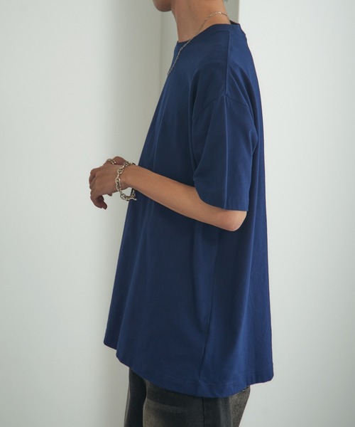 MAISON CLUB(メゾンクラブ)の「【MAISON CLUB】Premium Cotton Over Size Tee オーバーサイズTee プレミアムコットン100% WILL(Tシャツ/カットソー・メンズ・ブラック/グレー/ホワイト/ネイビー/ブラウン/グリーン/ヘザーグレー/カーキ/グレイッシュベージュ・L/M/S/XL)」の12枚目の写真