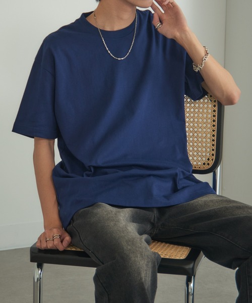 MAISON CLUB(メゾンクラブ)の「【MAISON CLUB】Premium Cotton Over Size Tee オーバーサイズTee プレミアムコットン100% WILL(Tシャツ/カットソー・メンズ・ブラック/グレー/ホワイト/ネイビー/ブラウン/グリーン/ヘザーグレー/カーキ/グレイッシュベージュ・L/M/S/XL)」の10枚目の写真