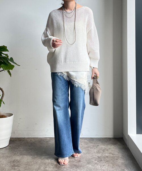 DouDou（ドゥドゥ）の「ストレッチフレアデニム（デニムパンツ・レディース・インディゴブルー/ブルー・36/38）」の17枚目の写真