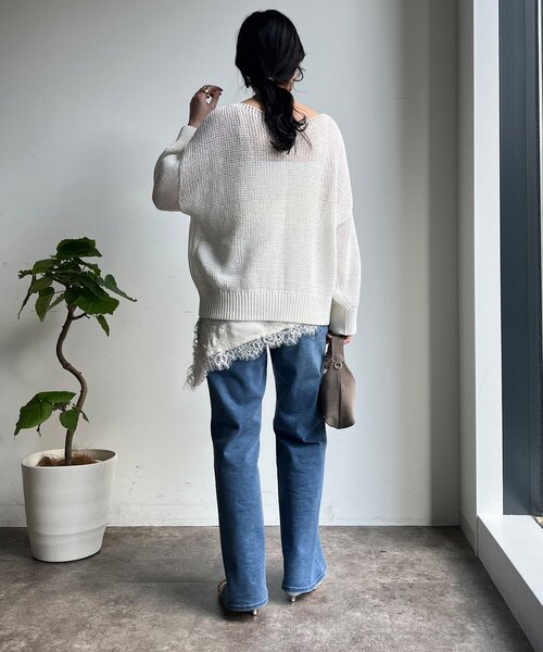 DouDou（ドゥドゥ）の「ストレッチフレアデニム（デニムパンツ・レディース・インディゴブルー/ブルー・36/38）」の16枚目の写真