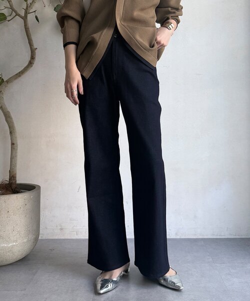 DouDou（ドゥドゥ）の「ストレッチフレアデニム（デニムパンツ・レディース・インディゴブルー/ブルー・36/38）」の4枚目の写真