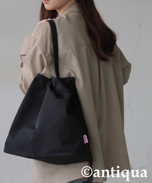 antiqua（アンティカ）の「2way バケツ型 トートバッグ（トートバッグ・レディース・アイボリー/ブラック・FREE）」の16枚目の写真