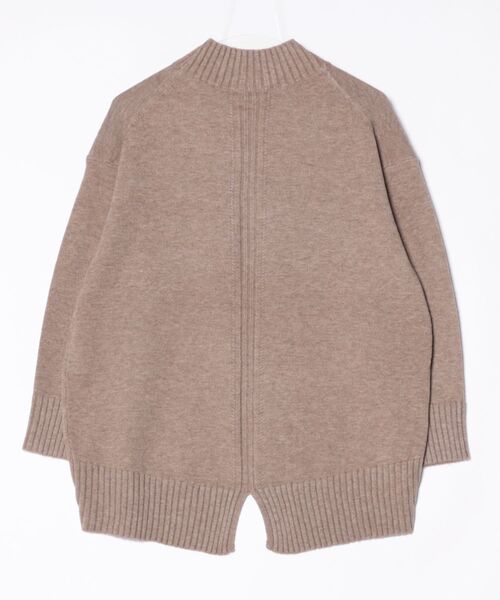 m.f.editorial(エムエフエディトリアル)の「【ストレッチ ウォッシャブル】m.f.エディトリアルレディース バックスリット ハイネックニットプルオーバー(ニット/セーター・レディース・ブラウン/グレー系その他2・MEDIUM/LARGE)」の3枚目の写真
