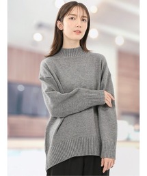 m.f.editorial（エムエフエディトリアル）の「【ストレッチ ウォッシャブル】m.f.エディトリアルレディース バックスリット ハイネックニットプルオーバー（ニット/セーター）」