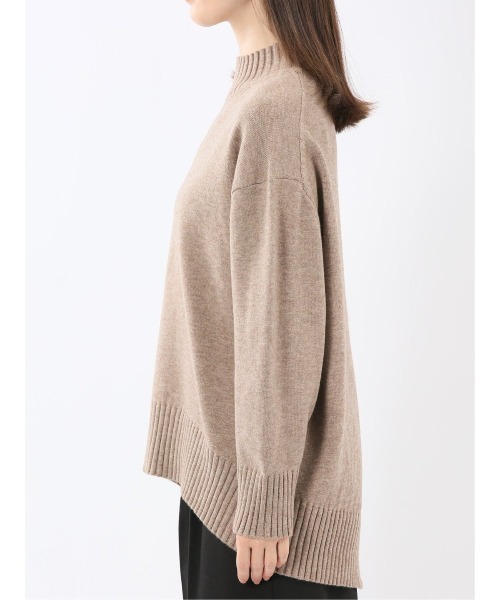 m.f.editorial(エムエフエディトリアル)の「【ストレッチ ウォッシャブル】m.f.エディトリアルレディース バックスリット ハイネックニットプルオーバー(ニット/セーター・レディース・ブラウン/グレー系その他2・MEDIUM/LARGE)」の6枚目の写真