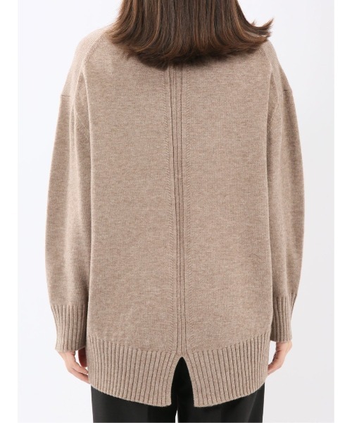 m.f.editorial(エムエフエディトリアル)の「【ストレッチ ウォッシャブル】m.f.エディトリアルレディース バックスリット ハイネックニットプルオーバー(ニット/セーター・レディース・ブラウン/グレー系その他2・MEDIUM/LARGE)」の7枚目の写真