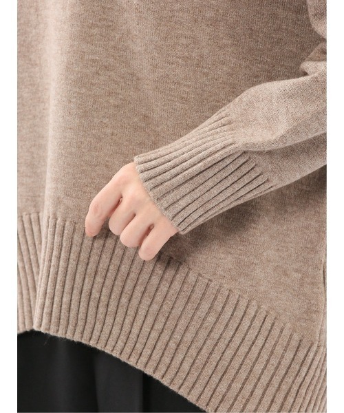 m.f.editorial(エムエフエディトリアル)の「【ストレッチ ウォッシャブル】m.f.エディトリアルレディース バックスリット ハイネックニットプルオーバー(ニット/セーター・レディース・ブラウン/グレー系その他2・MEDIUM/LARGE)」の9枚目の写真
