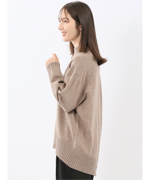 m.f.editorial(エムエフエディトリアル)の「【ストレッチ ウォッシャブル】m.f.エディトリアルレディース バックスリット ハイネックニットプルオーバー(ニット/セーター・レディース・ブラウン/グレー系その他2・MEDIUM/LARGE)」の11枚目の写真