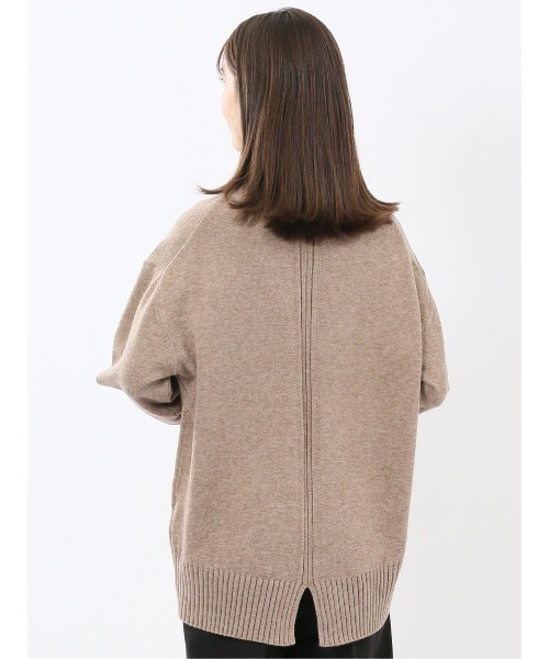m.f.editorial(エムエフエディトリアル)の「【ストレッチ ウォッシャブル】m.f.エディトリアルレディース バックスリット ハイネックニットプルオーバー(ニット/セーター・レディース・ブラウン/グレー系その他2・MEDIUM/LARGE)」の12枚目の写真
