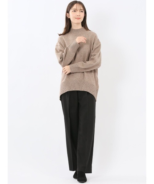 m.f.editorial(エムエフエディトリアル)の「【ストレッチ ウォッシャブル】m.f.エディトリアルレディース バックスリット ハイネックニットプルオーバー(ニット/セーター・レディース・ブラウン/グレー系その他2・MEDIUM/LARGE)」の14枚目の写真