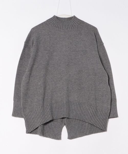 m.f.editorial(エムエフエディトリアル)の「【ストレッチ ウォッシャブル】m.f.エディトリアルレディース バックスリット ハイネックニットプルオーバー(ニット/セーター・レディース・ブラウン/グレー系その他2・MEDIUM/LARGE)」の15枚目の写真