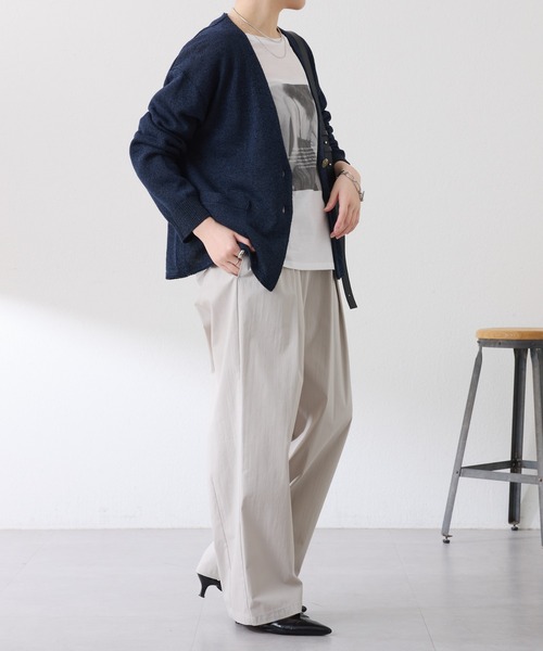 COLLAGE GALLARDAGALANTE（コラージュガリャルダガランテ）の「2ツ釦カーディガン/WEB限定カラー展開（カーディガン/ボレロ・レディース・ピンク/ネイビー/ベージュ/ブラック・FREE）」の16枚目の写真