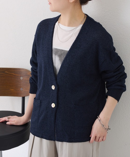 COLLAGE GALLARDAGALANTE（コラージュガリャルダガランテ）の「2ツ釦カーディガン/WEB限定カラー展開（カーディガン/ボレロ・レディース・ピンク/ネイビー/ベージュ/ブラック・FREE）」の19枚目の写真