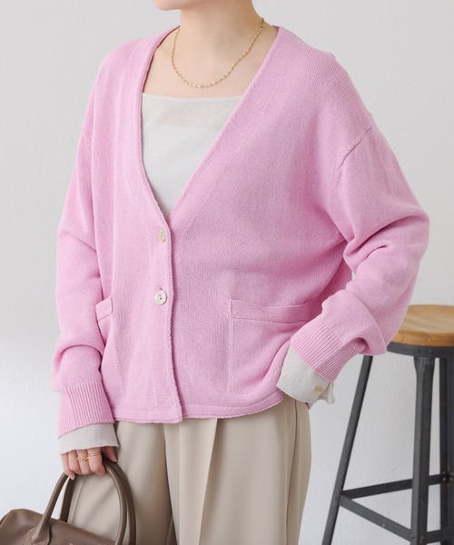 COLLAGE GALLARDAGALANTE（コラージュガリャルダガランテ）の「2ツ釦カーディガン/WEB限定カラー展開（カーディガン/ボレロ・レディース・ピンク/ネイビー/ベージュ/ブラック・FREE）」の22枚目の写真