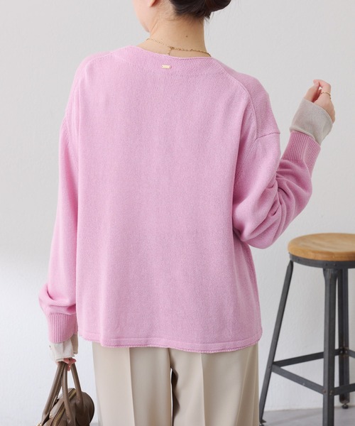 COLLAGE GALLARDAGALANTE（コラージュガリャルダガランテ）の「2ツ釦カーディガン/WEB限定カラー展開（カーディガン/ボレロ・レディース・ピンク/ネイビー/ベージュ/ブラック・FREE）」の21枚目の写真