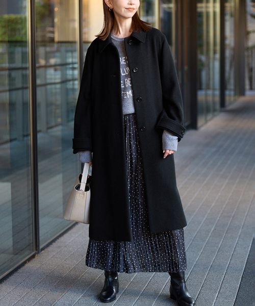 セール】Super100s ステンカラーコート（ステンカラーコート）｜SLOBE