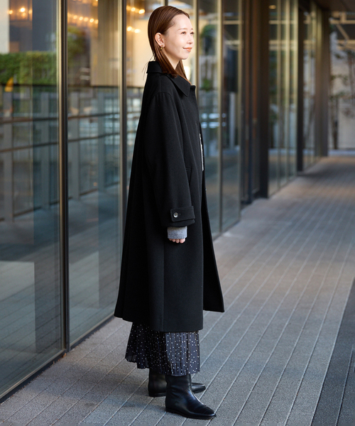 SLOBE IENA（スローブイエナ）の「Super100s ステンカラーコート（ステンカラーコート・レディース・ベージュ/ブラック・36/38）」の19枚目の写真