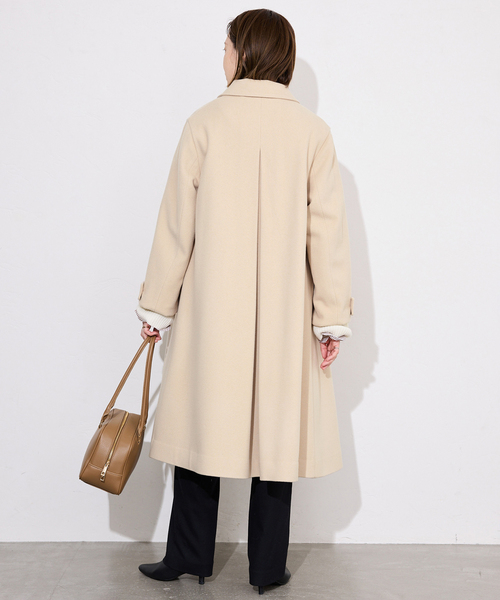 SLOBE IENA（スローブイエナ）の「Super100s ステンカラーコート（ステンカラーコート・レディース・ベージュ/ブラック・36/38）」の15枚目の写真