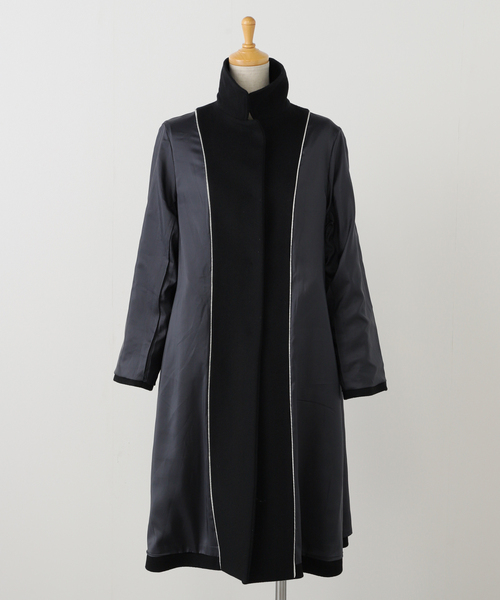 SLOBE IENA（スローブイエナ）の「Super100s ステンカラーコート（ステンカラーコート・レディース・ベージュ/ブラック・36/38）」の8枚目の写真