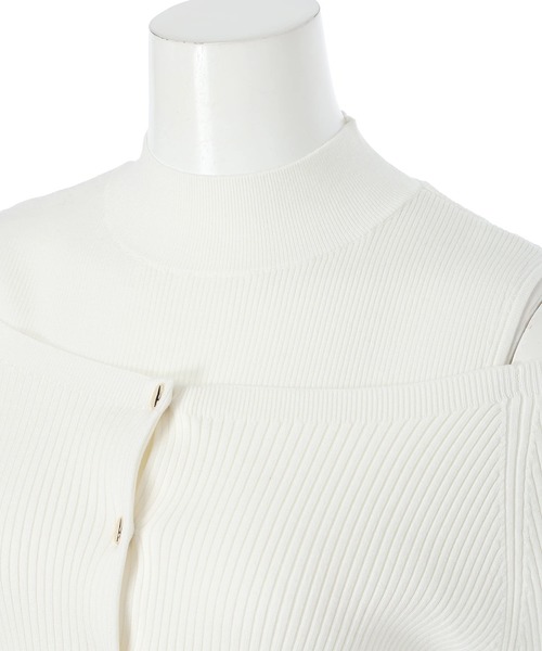 Mystrada（マイストラーダ）の「オフショルアンサンブル（ニット/セーター・レディース・ブラック/ホワイト/ライトパープル/ブルーグレー・38）」の5枚目の写真