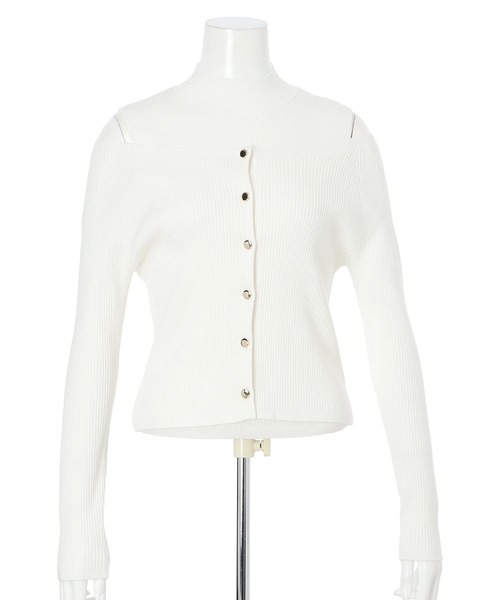 Mystrada（マイストラーダ）の「オフショルアンサンブル（ニット/セーター・レディース・ブラック/ホワイト/ライトパープル/ブルーグレー・38）」の22枚目の写真