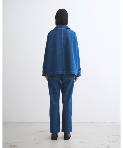 Traditional Weatherwear(トラディショナルウェザーウェア)の「MALTON B/T SHORT DENIM(ステンカラーコート・レディース・ブルー系その他・34/32/30)」の4枚目の写真