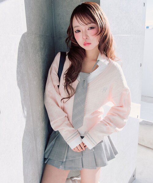 OLIVE des OLIVE（オリーブデオリーブ）の「ネクタイ付きボウタイブラウス（シャツ/ブラウス・レディース・ストライプ/オフホワイト/サックスブルー・FREE）」の20枚目の写真