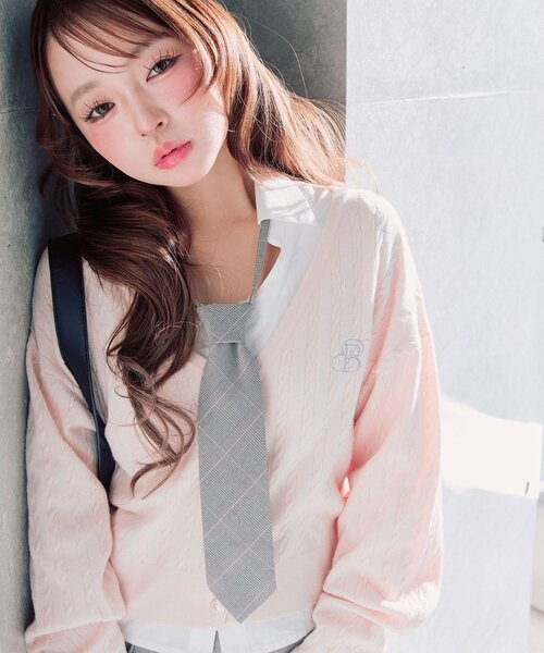 OLIVE des OLIVE（オリーブデオリーブ）の「ネクタイ付きボウタイブラウス（シャツ/ブラウス・レディース・ストライプ/オフホワイト/サックスブルー・FREE）」の21枚目の写真