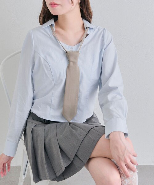 セール】ネクタイ付きボウタイブラウス（シャツ/ブラウス）｜OLIVE des