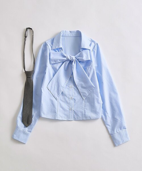 セール】ネクタイ付きボウタイブラウス（シャツ/ブラウス）｜OLIVE des