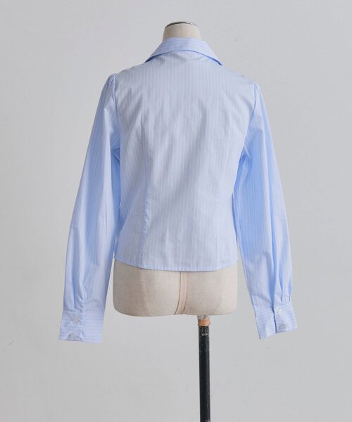 OLIVE des OLIVE（オリーブデオリーブ）の「ネクタイ付きボウタイブラウス（シャツ/ブラウス・レディース・ストライプ/オフホワイト/サックスブルー・FREE）」の19枚目の写真