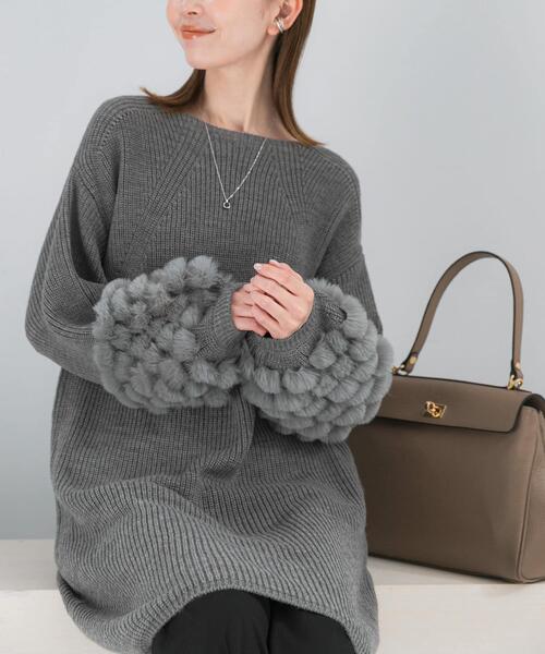 アーバンリサーチロッソ　ファードッキングニットミニワンピース セール】『WEB限定』ファードッキングニットミニワンピース